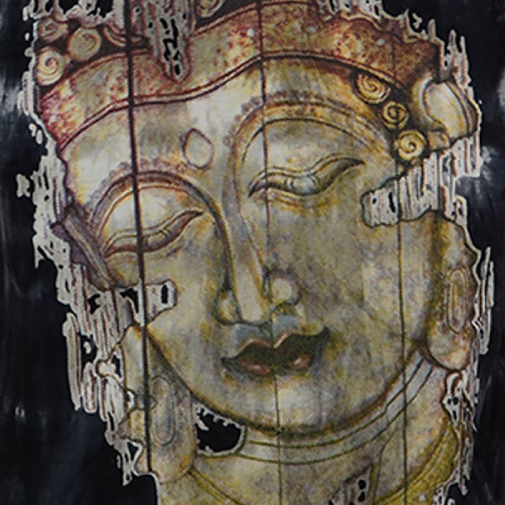 Kunst Und Magie Buntes Sure 70er Retro T-Shirt Buddha Im Hippie Batik Look