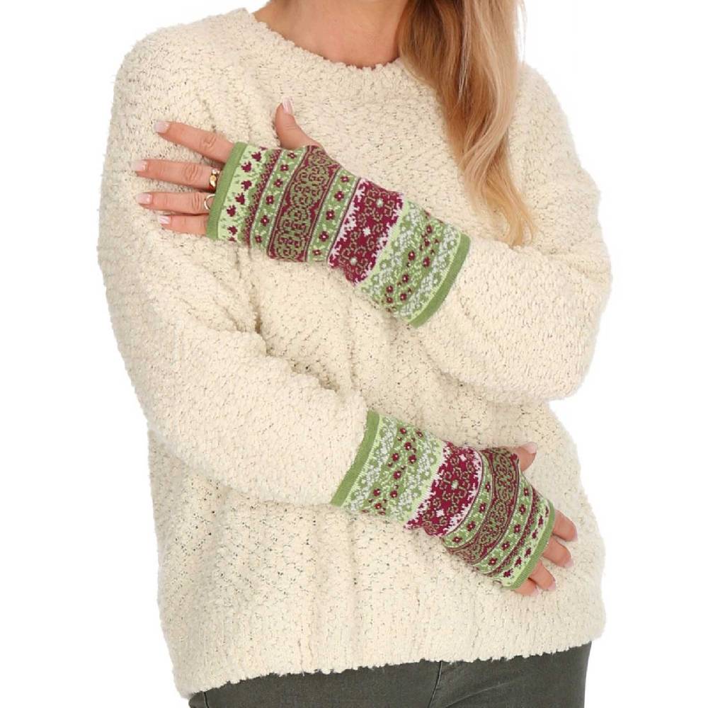 Kunst Und Magie Damen Armstulpen Stulpen Handwärmer Handschuhe Pulswärmer extrafeiner Jacquardstoff