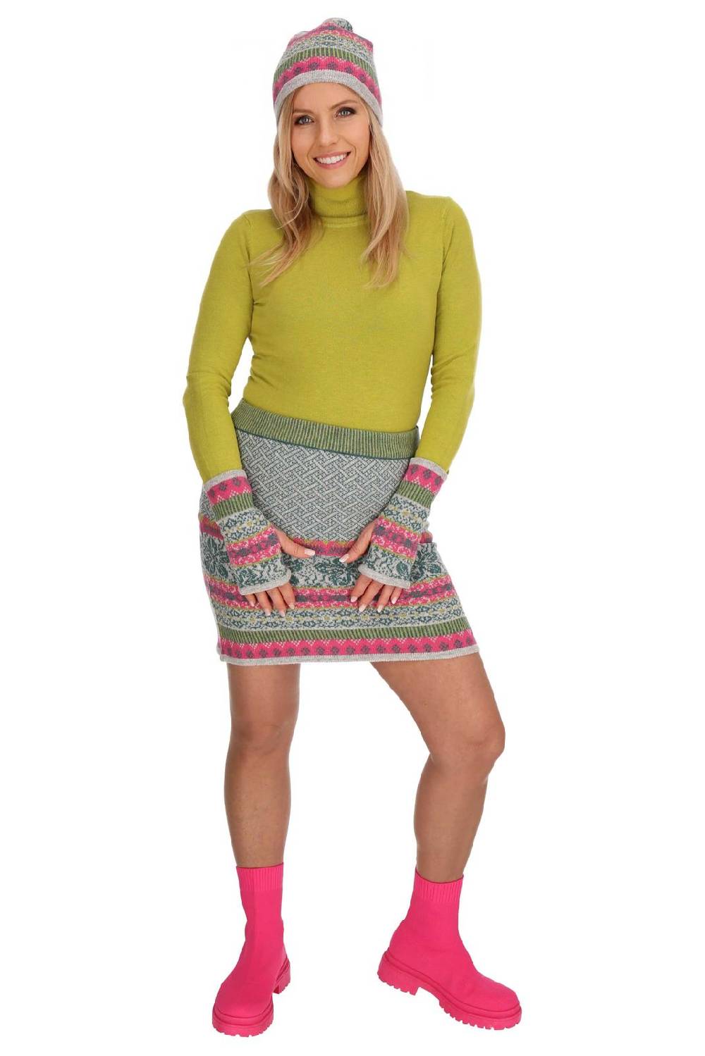 Kunst Und Magie Damen Armstulpen Stulpen Handwärmer Pulswärmer Handschuhe Lammwolle Strick Armwärmer