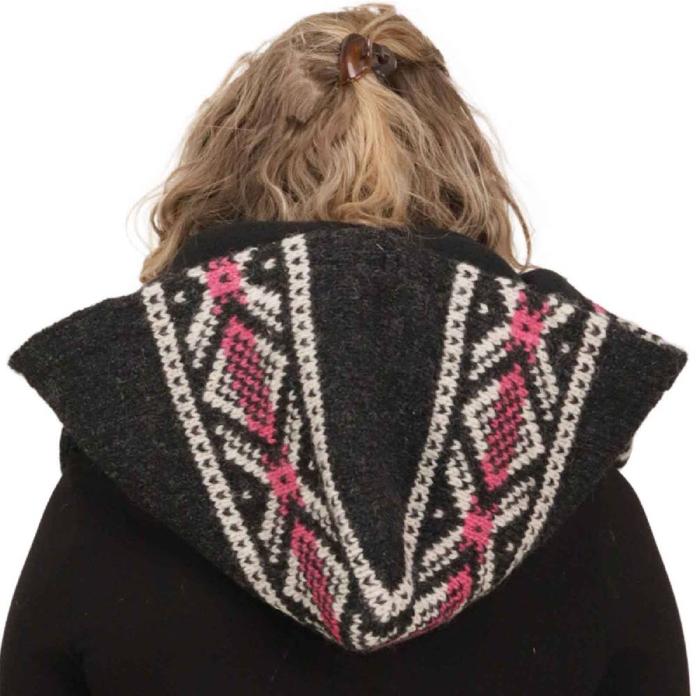 Kunst Und Magie Damen Kapuzenschal Loop Schal Hoodie Schalmütze Poncho Aus Wolle Gestrickt