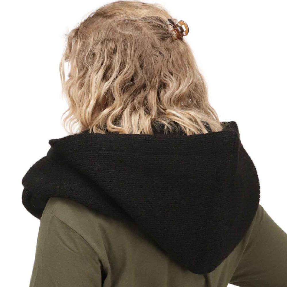 Kunst Und Magie Damen Kapuzenschal Loop Schal Hoodie Schalmütze Poncho Aus Wolle Gestrickt