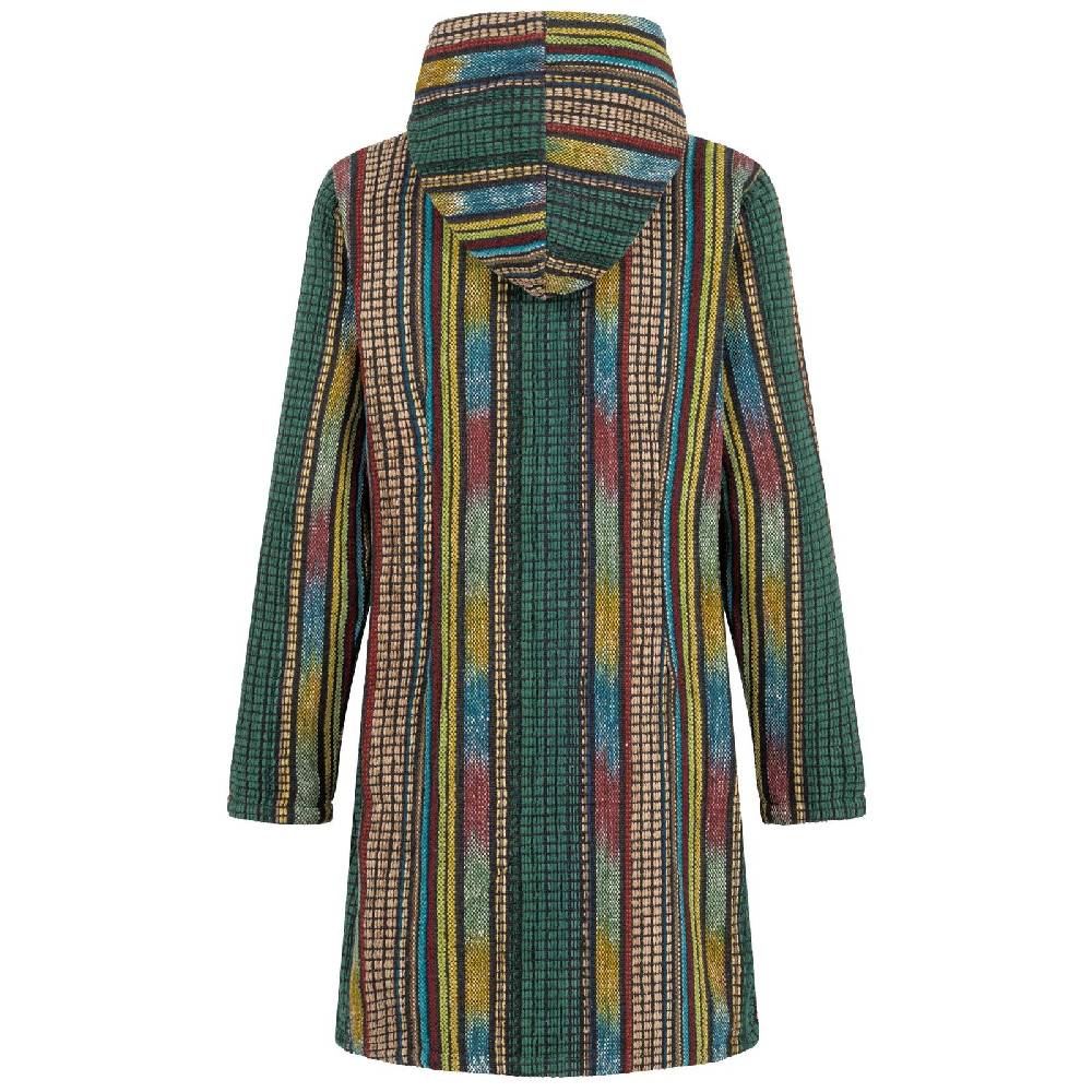 Kunst Und Magie Damen Kurzmantel Gheri Jacke Mit Kapuze -Hippie Goa Boho Damen Mantel
