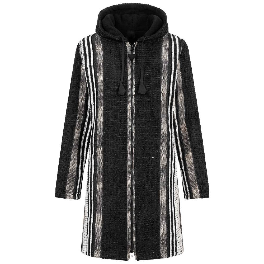 Kunst Und Magie Damen Kurzmantel Jacke mit Kapuze -Hippie Goa Boho Damen Mantel