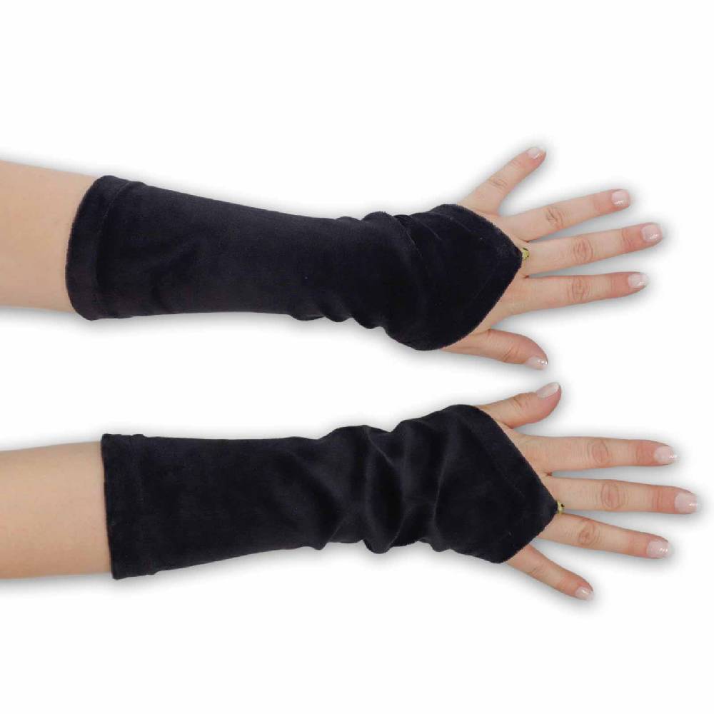 Kunst Und Magie Damen Samt Armstulpen Stulpen Handwärmer Handschuhe Mit Glöckchen Boho