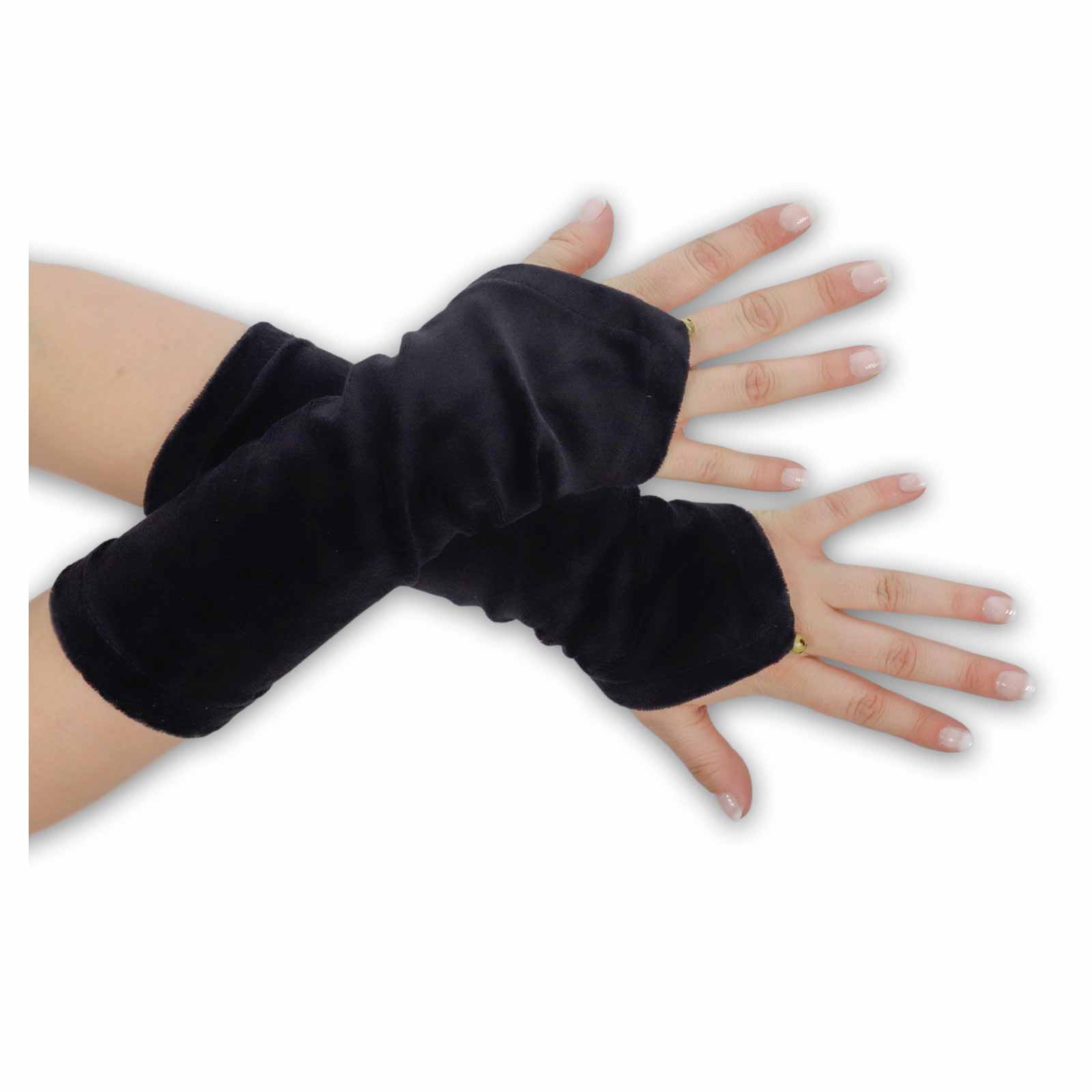 Kunst Und Magie Damen Samt Armstulpen Stulpen Handwärmer Handschuhe Mit Glöckchen Boho