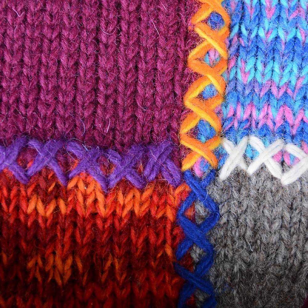 Kunst Und Magie Damen Strickjacke Goa Wolle Jacke Mit Fleecefutter Mit Abnehmbarer Zipfelkapuze