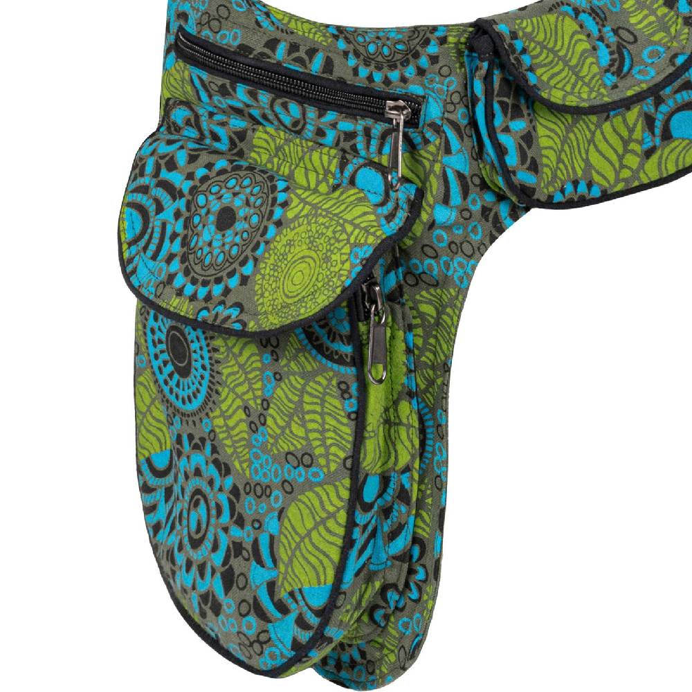 Kunst Und Magie Doppel Bauchtasche Sidebag Gürteltasche Festivaltasche Hippie Goa Hüfttasche Hipbag