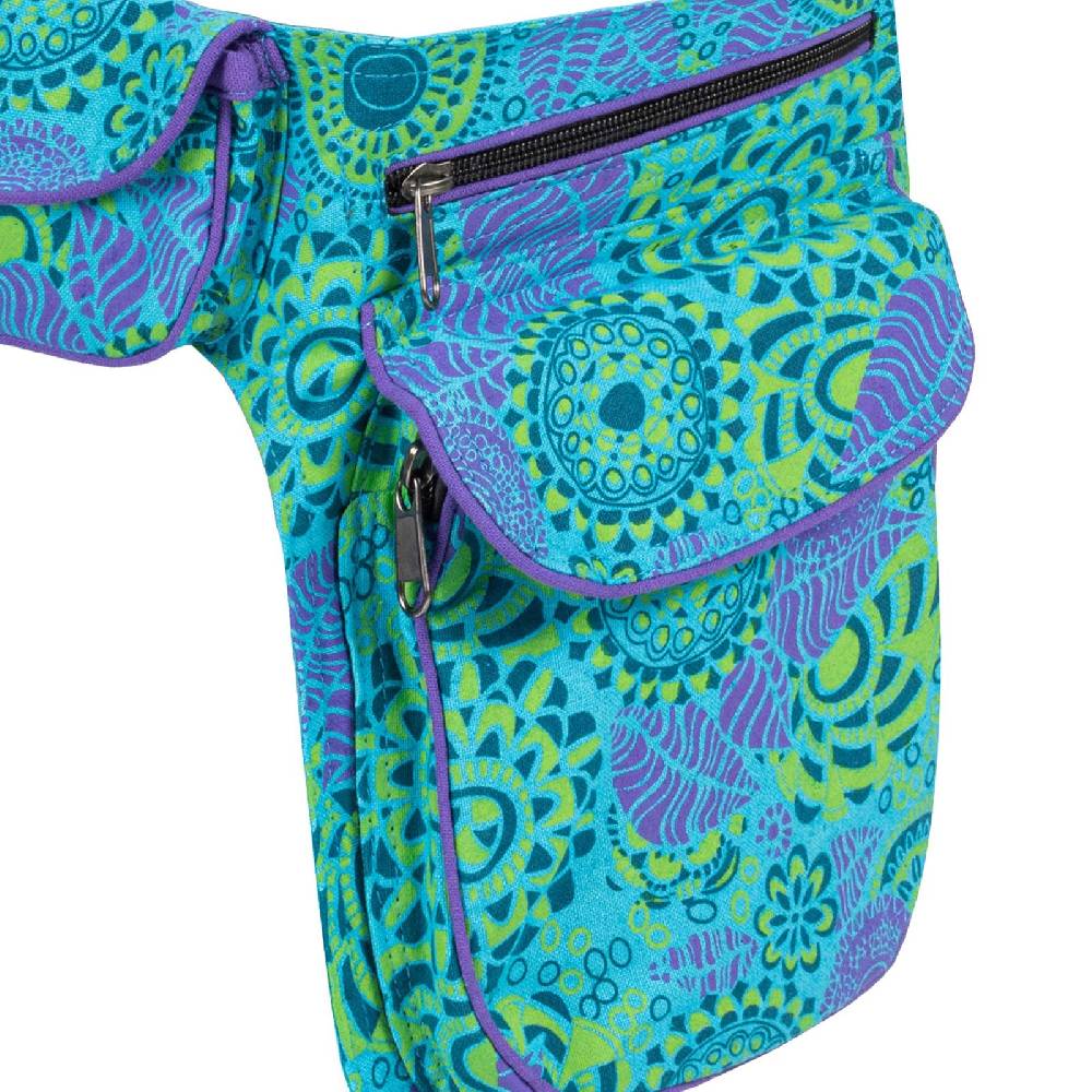 Kunst Und Magie Doppel Bauchtasche Sidebag Gürteltasche Festivaltasche Hippie Goa Hüfttasche Hipbag