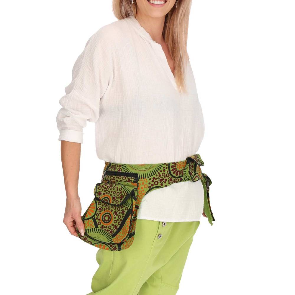 Kunst Und Magie Doppel Bauchtasche Sidebag Gürteltasche Festivaltasche Hippie Goa Hüfttasche Hipbag