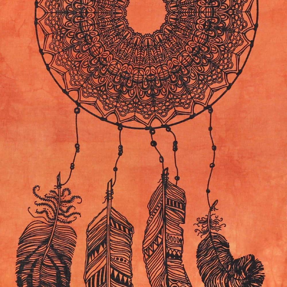 Kunst Und Magie Dreamcatcher Traumfänger Poster Wandbehang Celtic Orange Ca. 110 X 70 Cm