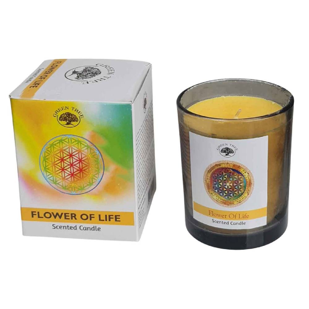 Kunst Und Magie Duftkerze Blume Des Lebens - Green Tree Spirituelle Kerzen