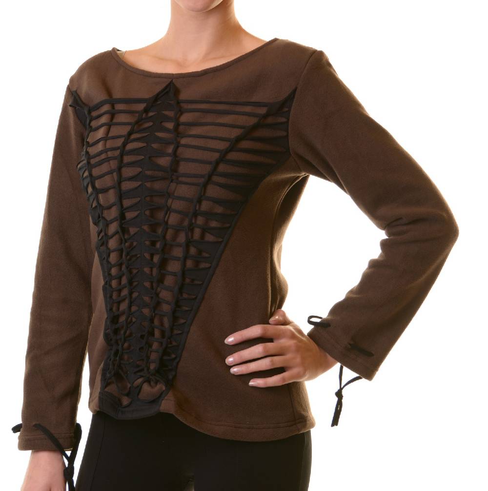 Kunst Und Magie Elfen Goa Fleece Pullover Mit Razor Cut Design