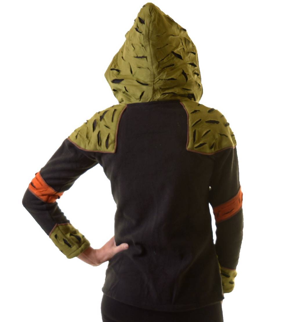 Kunst Und Magie Elfenhafte Fleece Jacke Mit Cutwork Patches Goa Psy Hippie Fraggle