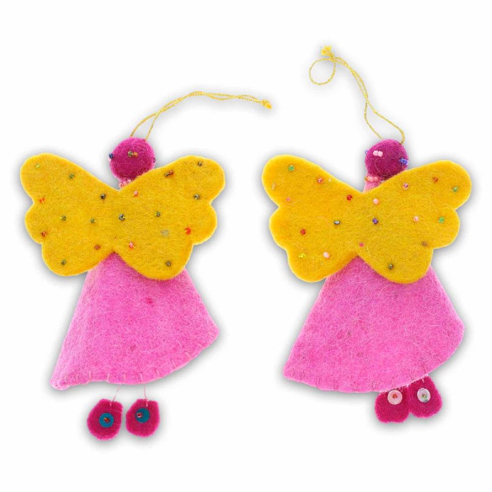 Kunst Und Magie Engel Set Aus Filz Filzengel Christbaumschmuck Fensterdeko Fair 12cm