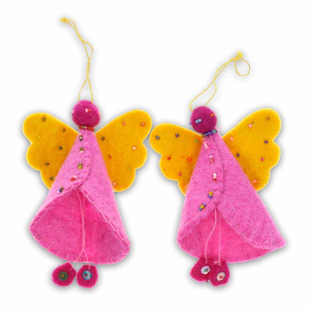 Kunst Und Magie Engel Set Aus Filz Filzengel Christbaumschmuck Fensterdeko Fair 12cm