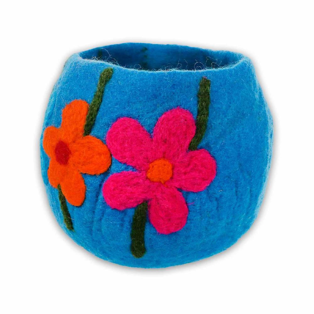 Kunst Und Magie Filzschale Filzkorb Organizer Deko Aufbewahrung Schale Vase Fair In 3 Größen Fair & Nachhaltig Blau