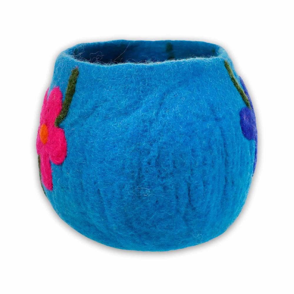 Kunst Und Magie Filzschale Filzkorb Organizer Deko Aufbewahrung Schale Vase Fair In 3 Größen Fair & Nachhaltig Blau