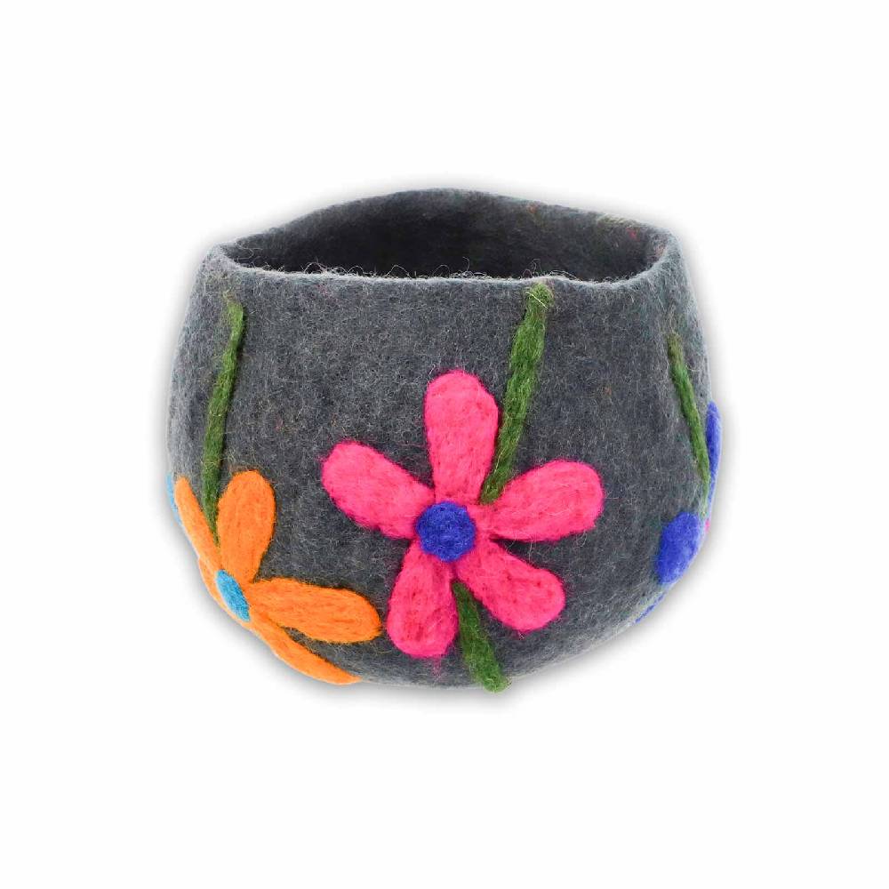 Kunst Und Magie Filzschale Filzkorb Organizer Deko Aufbewahrung Schale Vase Fair In 3 Größen Fair & Nachhaltig Grau