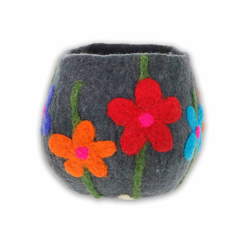 Kunst Und Magie Filzschale Filzkorb Organizer Deko Aufbewahrung Schale Vase Fair in 3 Größen Fair & Nachhaltig Grau