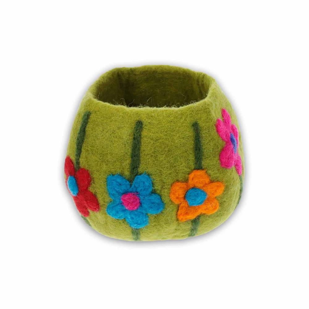 Kunst Und Magie Filzschale Filzkorb Organizer Deko Aufbewahrung Schale Vase Fair In 3 Größen Fair & Nachhaltig Grün