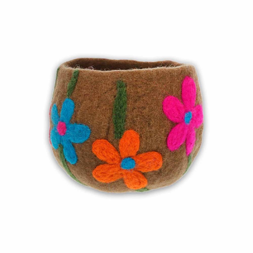Kunst Und Magie Filzschale Filzkorb Organizer Deko Aufbewahrung Schale Vase Fair In 3 Größen Fair & Nachhaltig Braun