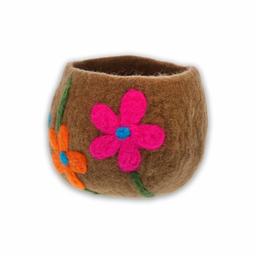 Kunst Und Magie Filzschale Filzkorb Organizer Deko Aufbewahrung Schale Vase Fair In 3 Größen Fair & Nachhaltig Braun