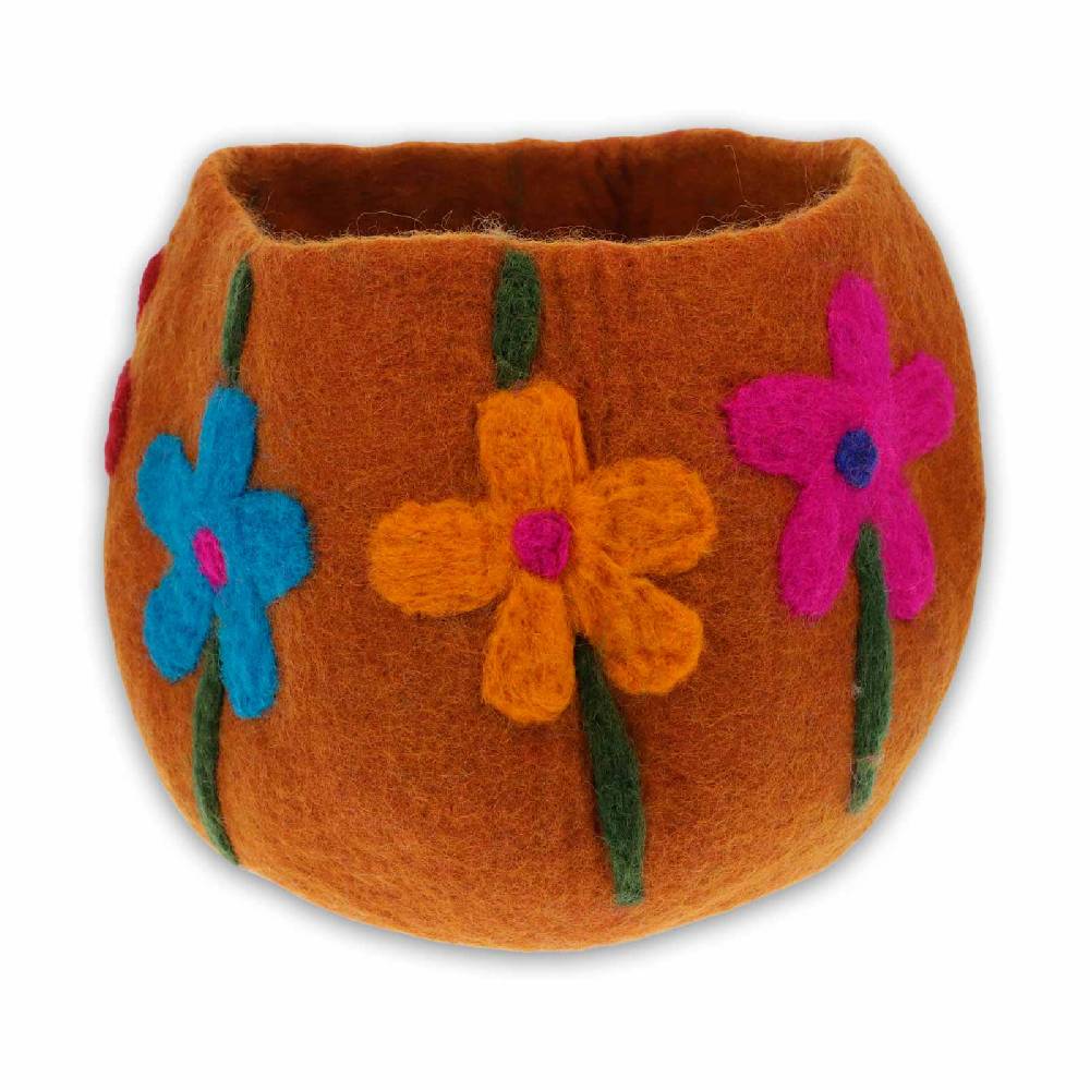 Kunst Und Magie Filzschale Filzkorb Organizer Deko Aufbewahrung Schale Vase Fair In 3 Größen Fair & Nachhaltig Orange