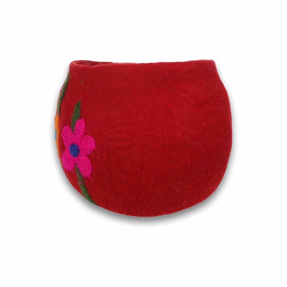 Kunst Und Magie Filzschale Filzkorb Organizer Deko Aufbewahrung Schale Vase Fair In 3 Größen Fair & Nachhaltig Rot