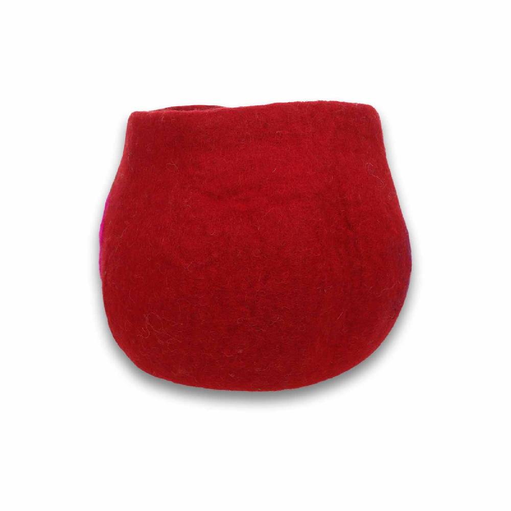 Kunst Und Magie Filzschale Filzkorb Organizer Deko Aufbewahrung Schale Vase Fair In 3 Größen Fair & Nachhaltig Rot