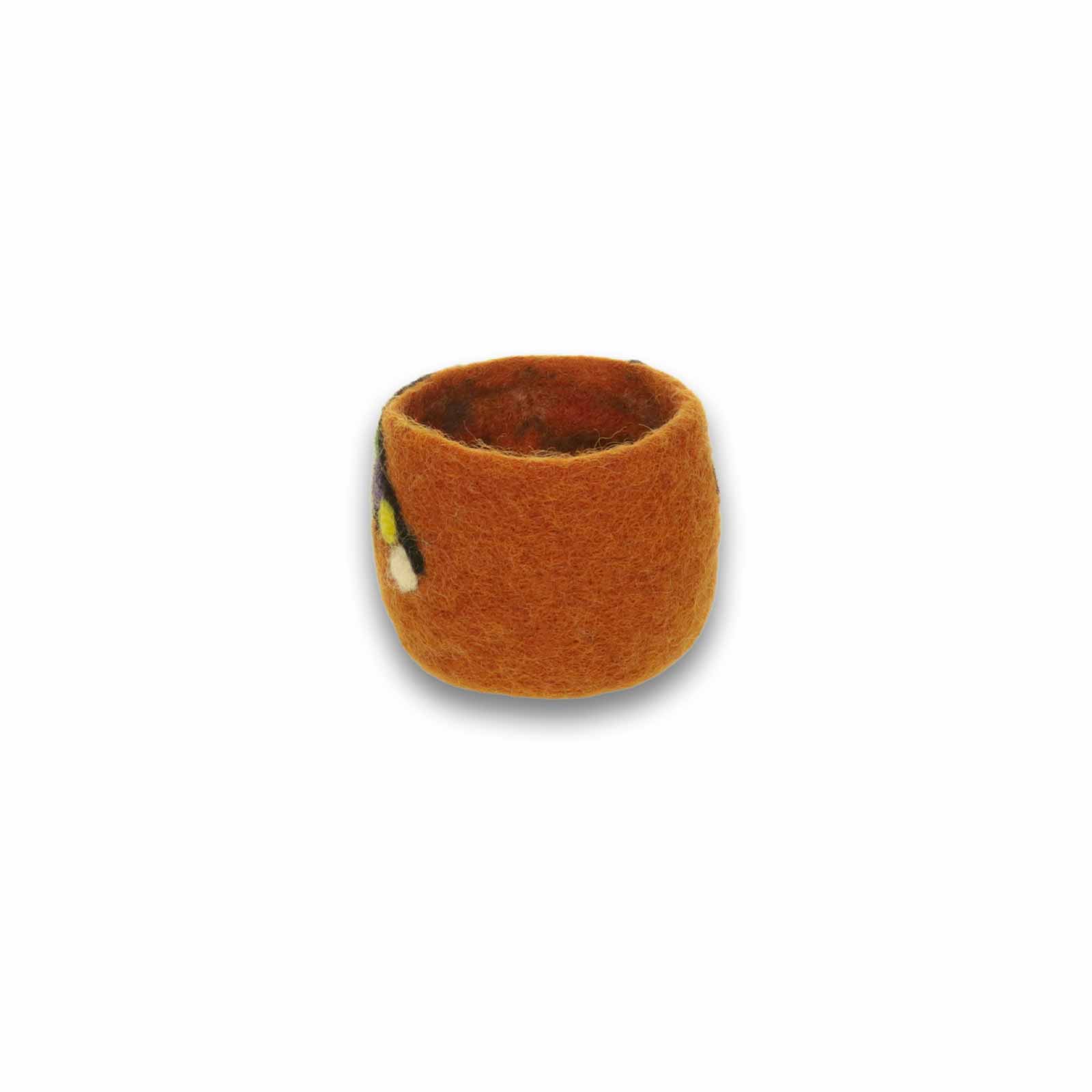 Kunst Und Magie Filzschale Übertopf Buddha Eyes Deko Aufbewahrung Schale Vase Fair In 3 Größen Fair & Nachhaltig Orange