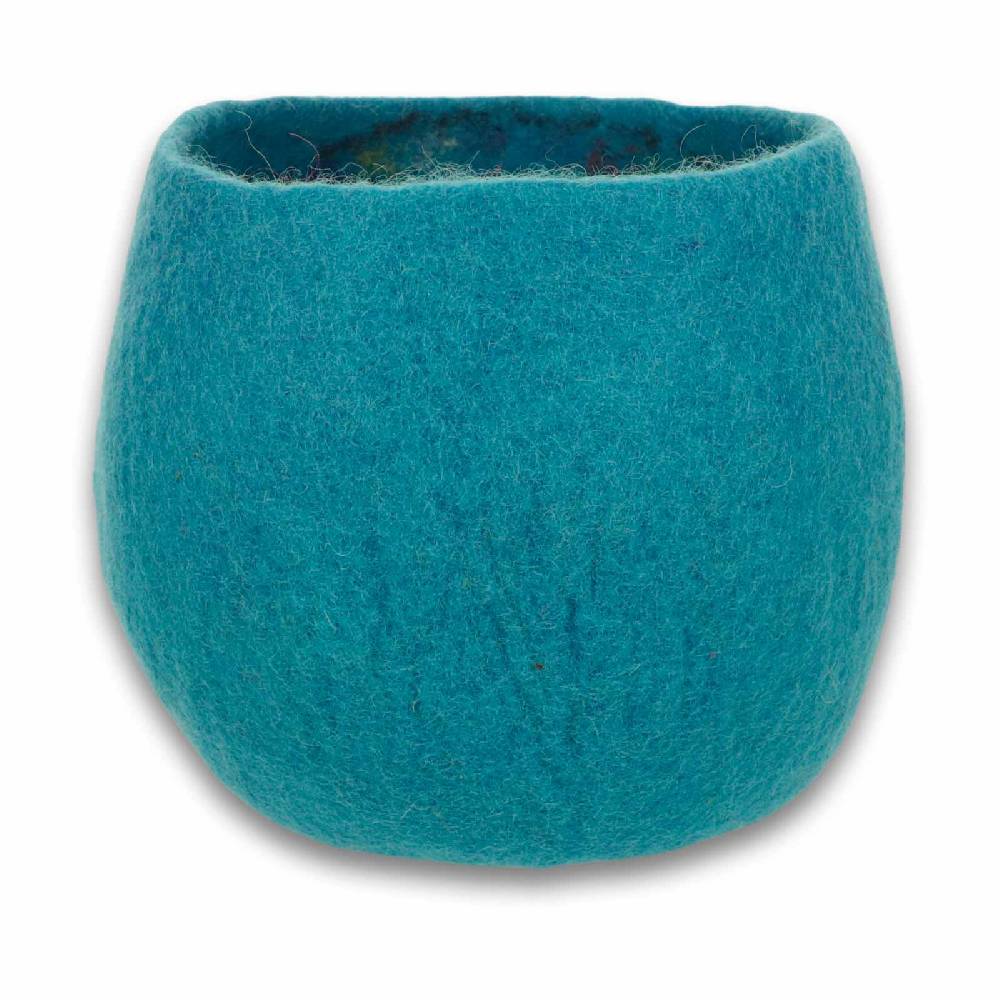 Kunst Und Magie Filzschale Übertopf Buddha Eyes Deko Aufbewahrung Schale Vase Fair In 3 Größen Fair & Nachhaltig Türkis