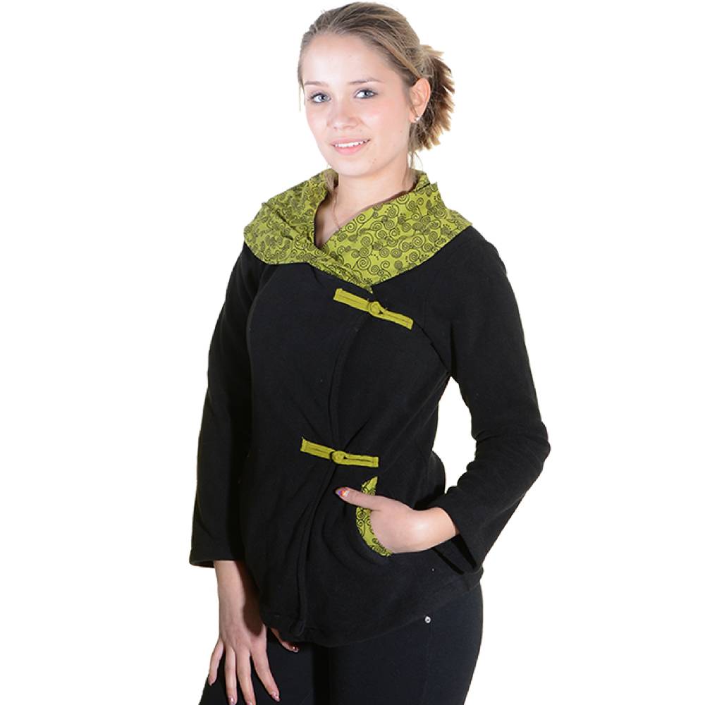 Kunst Und Magie Fleece Jacke Mit Tollem Kragen Goa Psy Hippie Boho