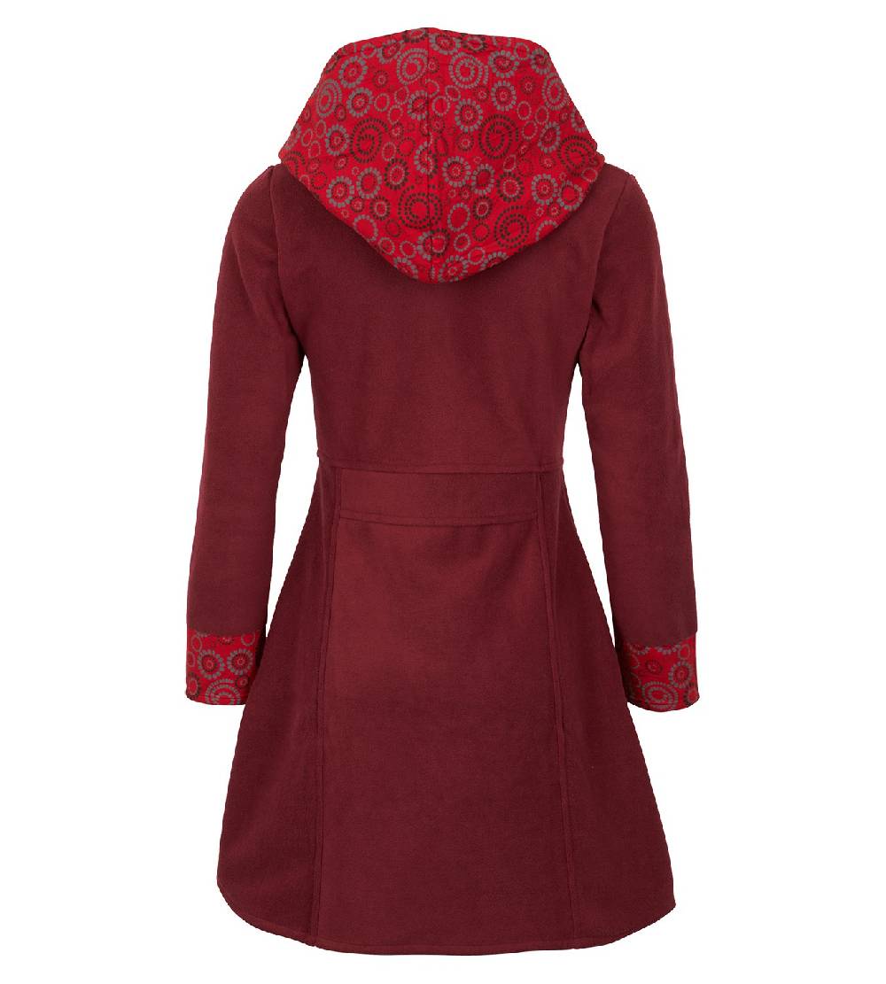 Kunst Und Magie Fleece Mantel Jacke Mit Kapuze Goa Psy Hippie Boho Extravagant