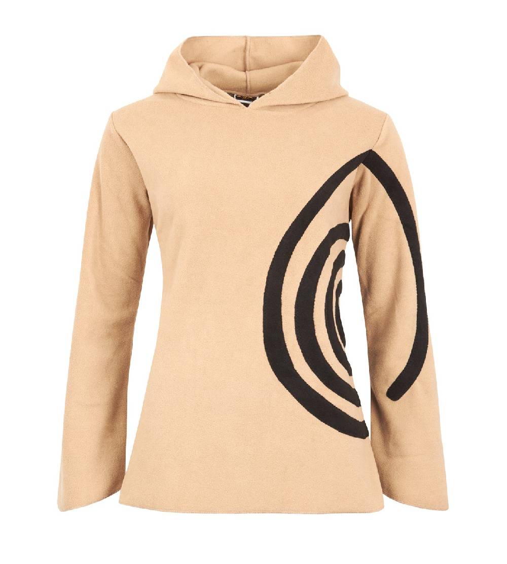 Kunst Und Magie Fleece Pullover Mit Zipfelkapuze Goa Psy Hippie Fraggle Mit Spirale