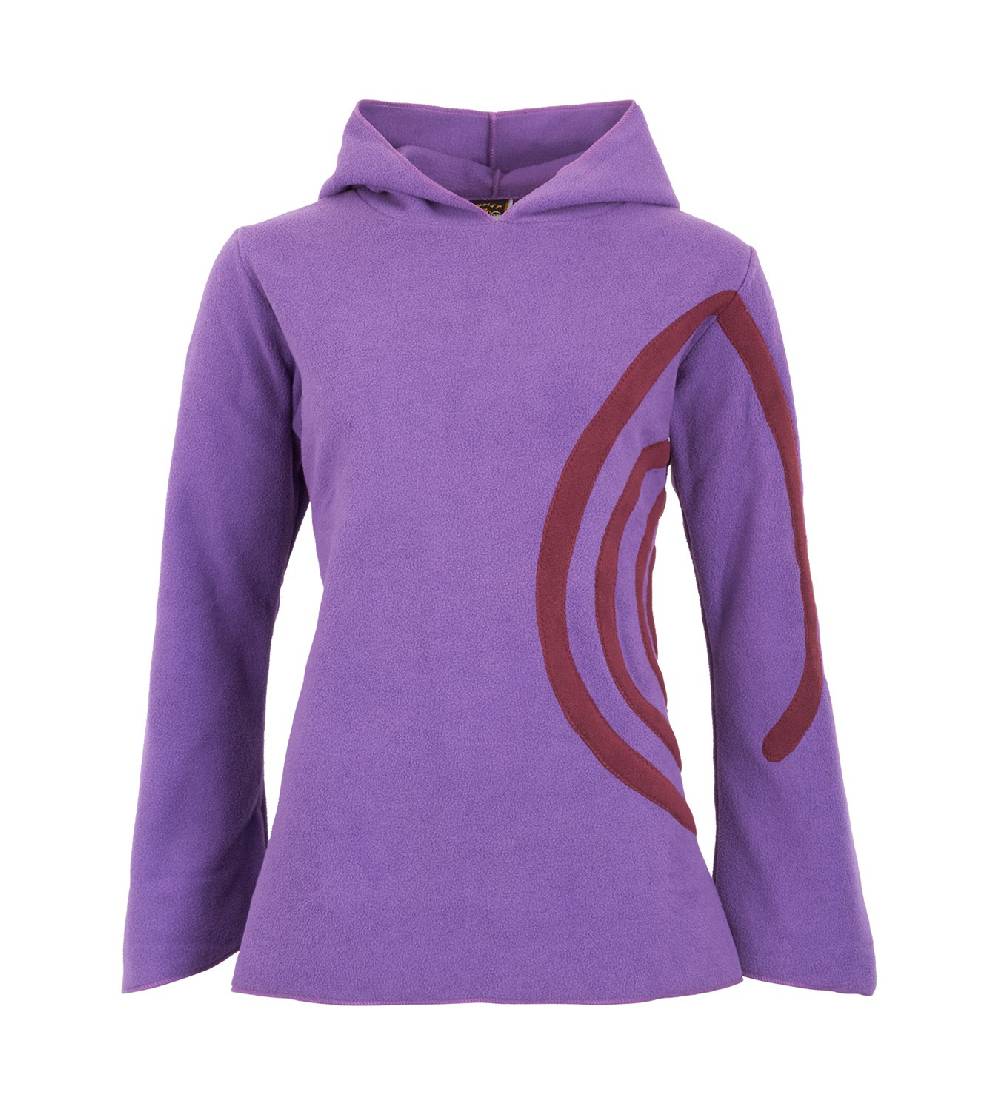 Kunst Und Magie Fleece Pullover Mit Zipfelkapuze Goa Psy Hippie Fraggle Mit Spirale