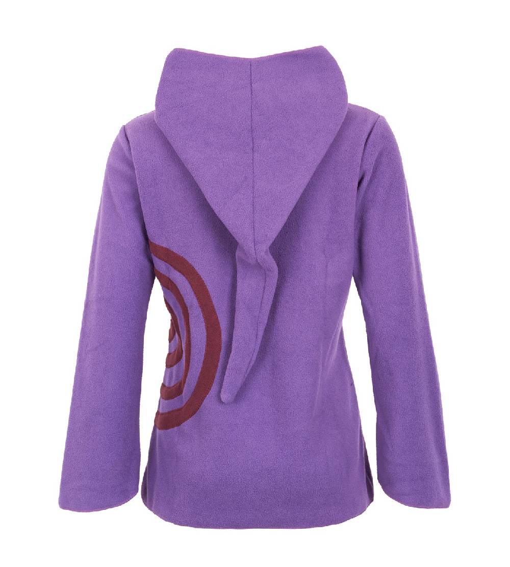 Kunst Und Magie Fleece Pullover Mit Zipfelkapuze Goa Psy Hippie Fraggle Mit Spirale