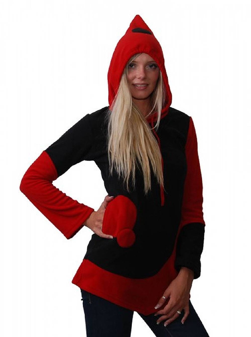 Kunst Und Magie Fleece Pullover mit Zipfelkapuze Goa Psy Hippie Goa Tunika Boho Psy