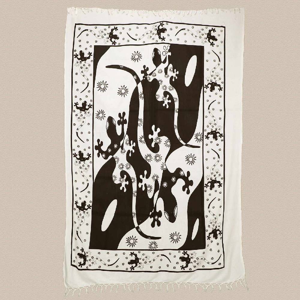 Kunst Und Magie Gecko Salamander Dekotuch Große Tagesdecke Wandbehang Tuch Goa Ca. 145 X 220cm