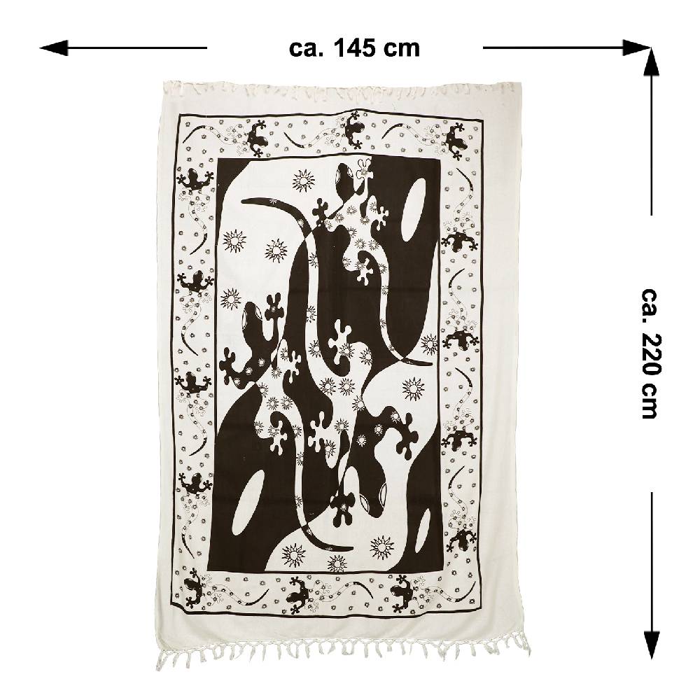 Kunst Und Magie Gecko Salamander Dekotuch Große Tagesdecke Wandbehang Tuch Goa Ca. 145 X 220cm