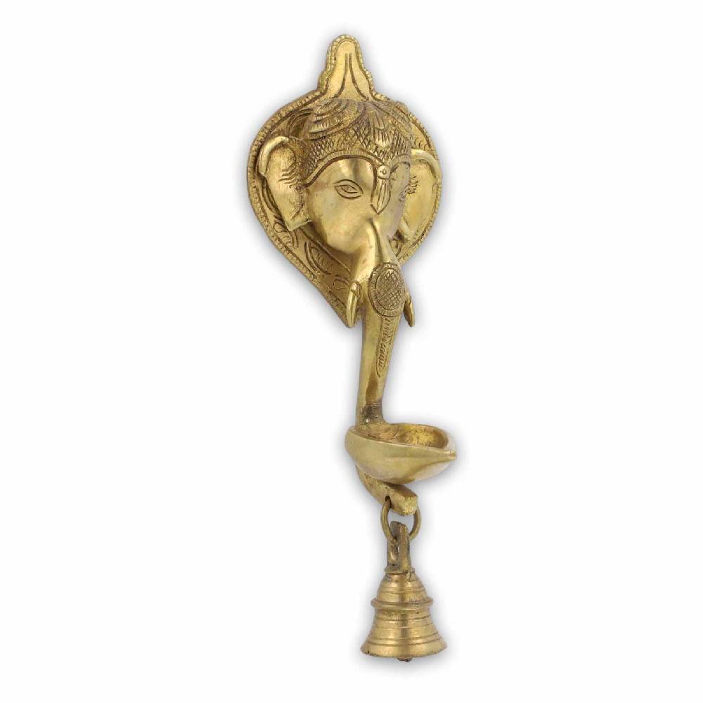 Kunst Und Magie Ghanesha Wandschmuck Räucherschale Öllampe Ritualglocke Tempel Glocke Mit Hellem Klang Ganesha