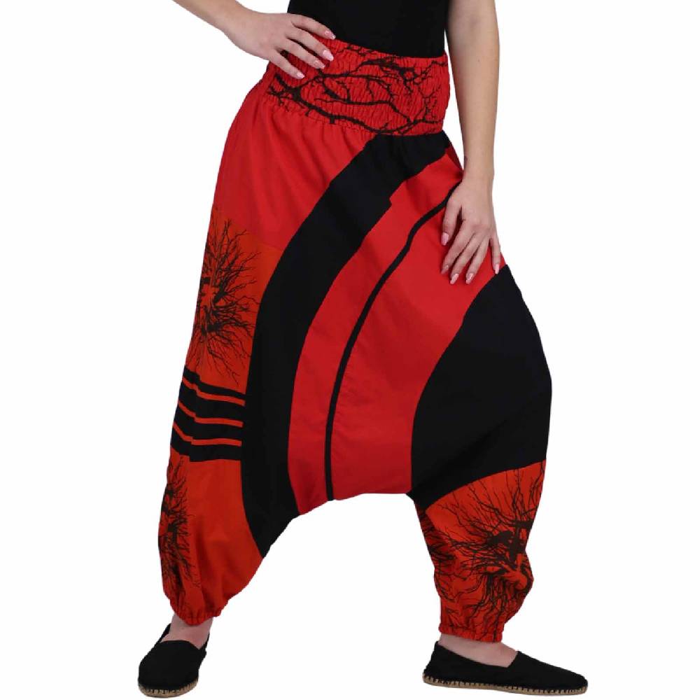 Kunst Und Magie Goa Haremshose "The Tree" Ibiza Strandhose, Wellnesshose Boho