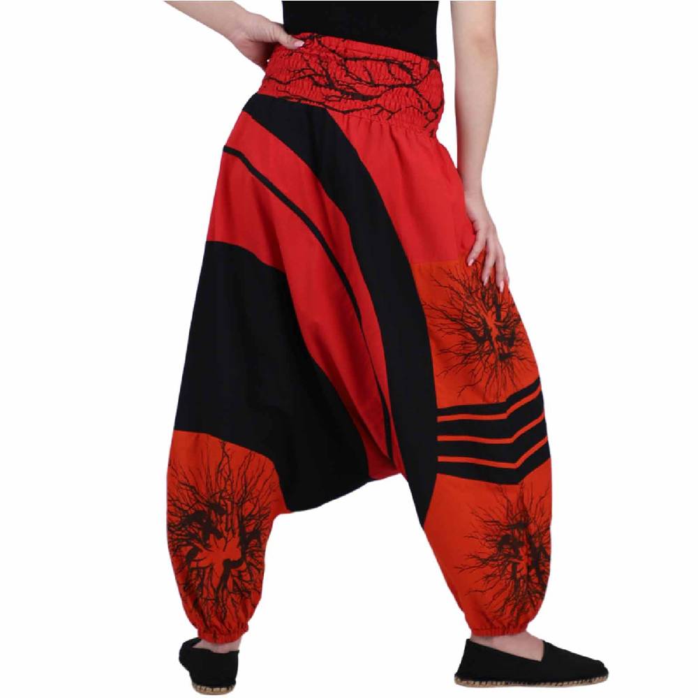 Kunst Und Magie Goa Haremshose "The Tree" Ibiza Strandhose, Wellnesshose Boho