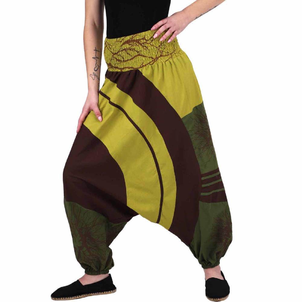 Kunst Und Magie Goa Haremshose "The Tree" Ibiza Strandhose, Wellnesshose Boho