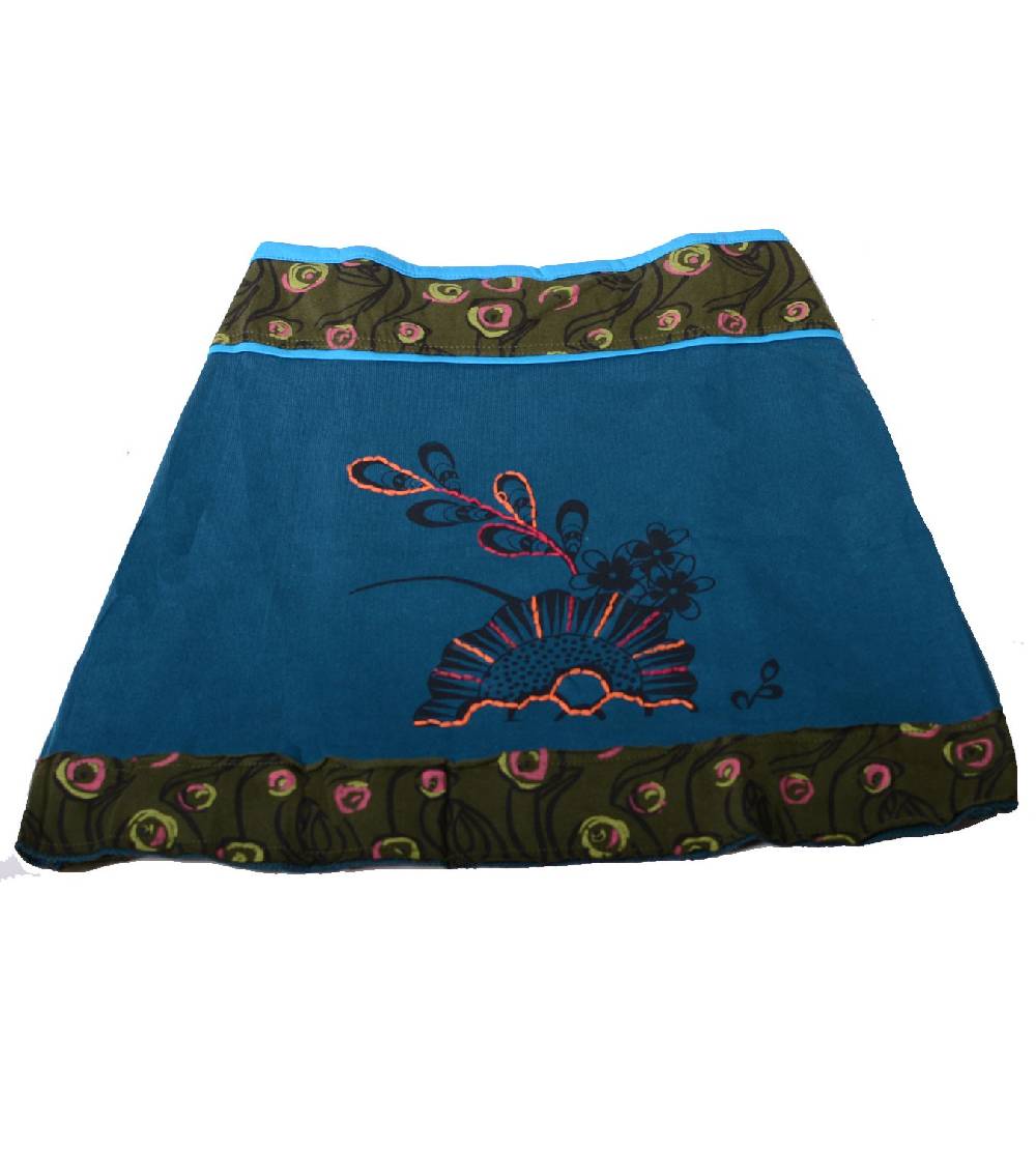 Kunst Und Magie Goa Patchwork-Minirock In Knalligen Farben - Sommerrock