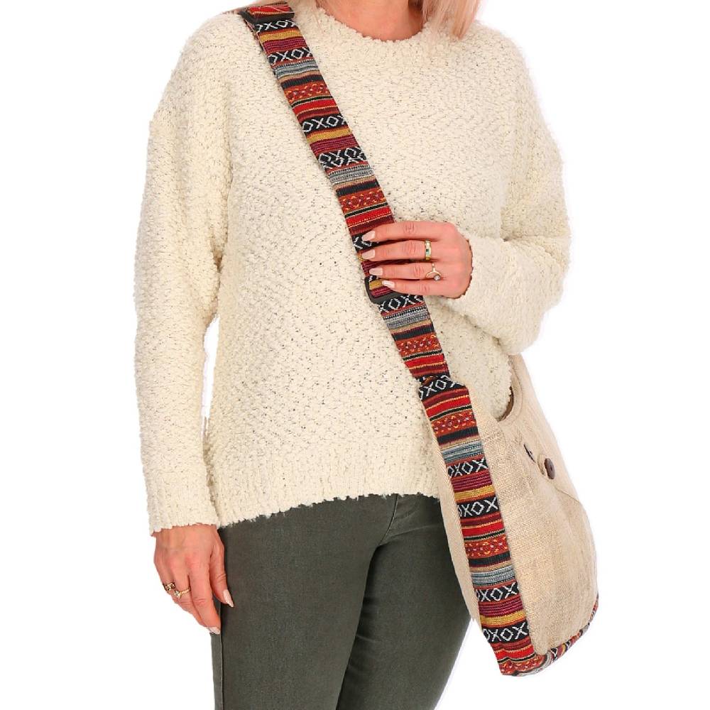 Kunst Und Magie Hanf Schultertasche Umhängetasche Tasche Messenger Bag Nachhaltig Fair Hanf