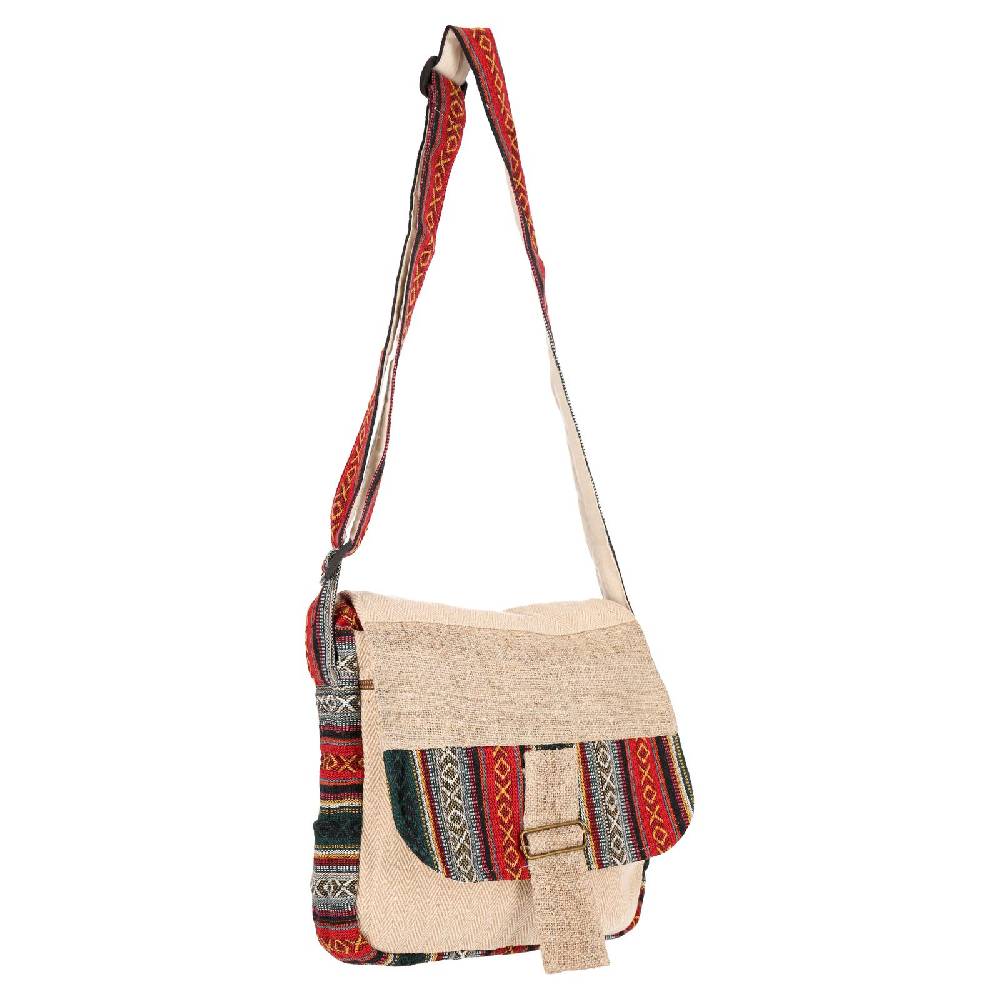 Kunst Und Magie Hanf Schultertasche Umhängetasche Tasche Messenger Bag Nachhaltig Fair Hanf