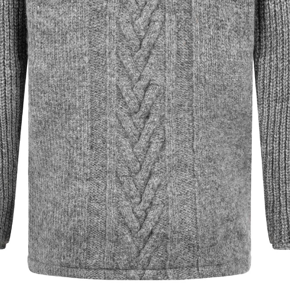 Kunst Und Magie Herren Strickjacke Goa Wolle Jacke Fleecefutter Hochkragen Winterjacke Kurzmantel Kapuze