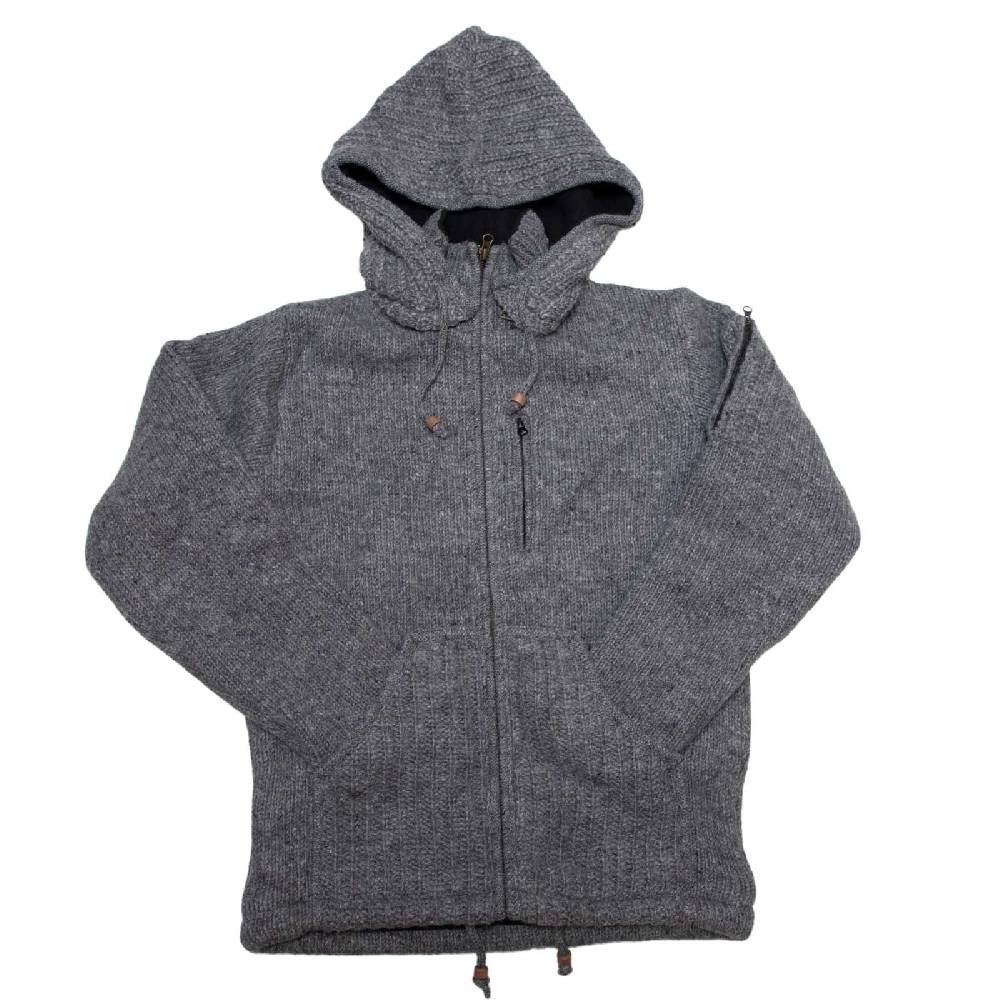 Kunst Und Magie Herren Strickjacke Schurwolle Klassich Nordisch Wolle Jacke Mit Kapuze Schurwolle