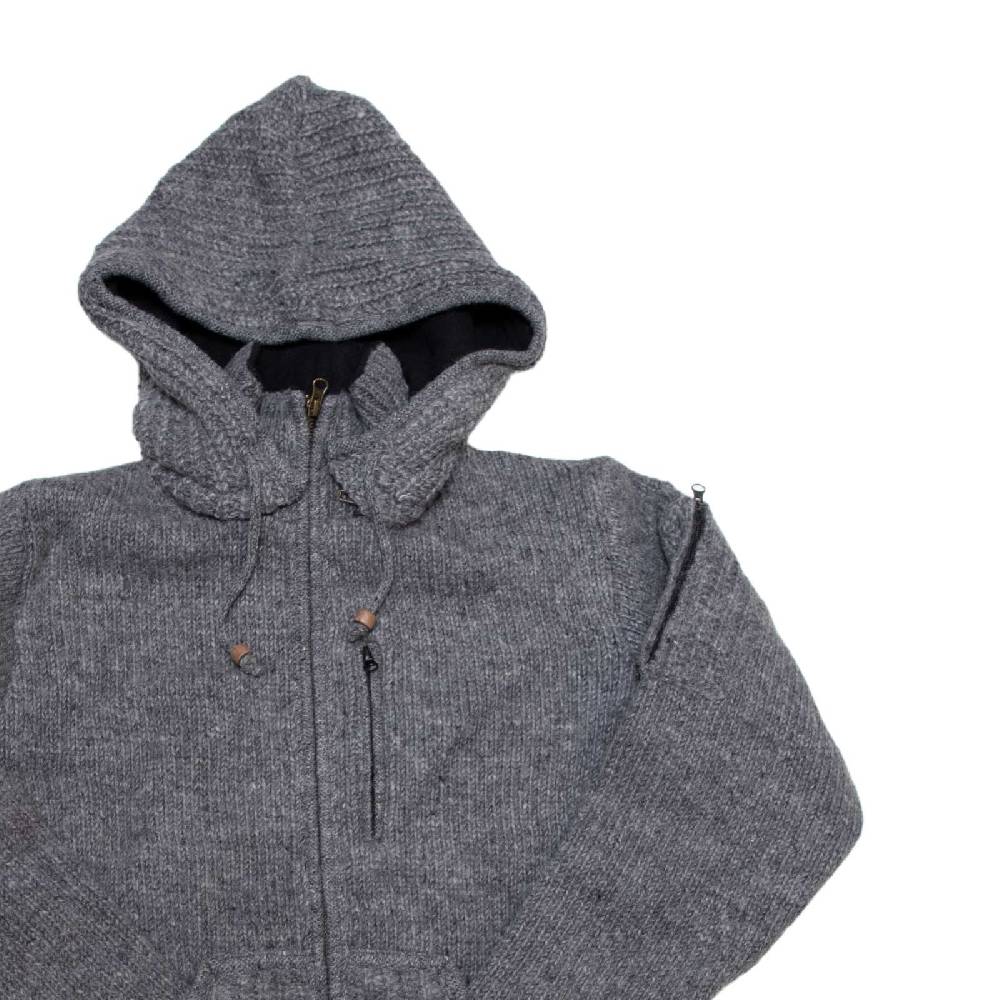 Kunst Und Magie Herren Strickjacke Schurwolle Klassich Nordisch Wolle Jacke Mit Kapuze Schurwolle