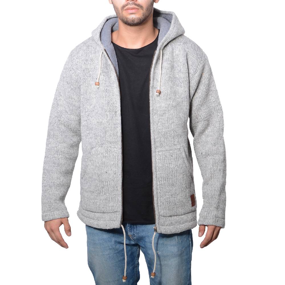 Kunst Und Magie Herren Strickjacke Wolle Jacke Mit Warmen Fleecefutter Und Kapuze Von Kunst Und Magie